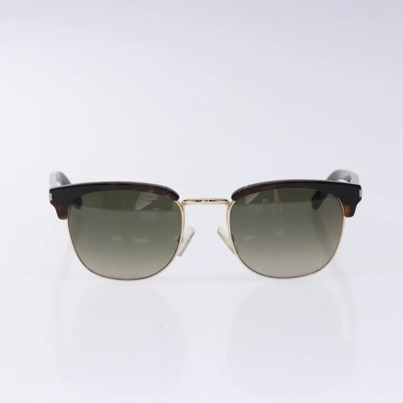 SAINT LAURENT Sunglasses Plastic Brown Auth main image 5